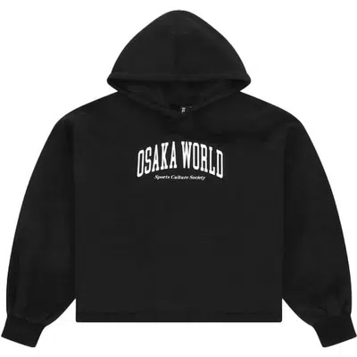 Osaka Women Cropped Hoodie College Zwart