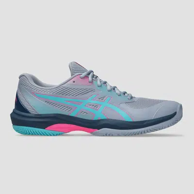 ASICS Gel-Game 9 Heren Padel Schoenen Grijs/Blauw/Roze