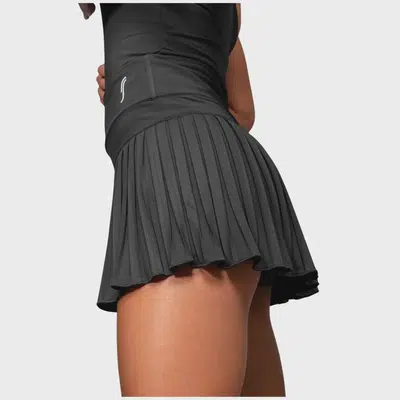 RS Women Court Geplooid Rok Zwart