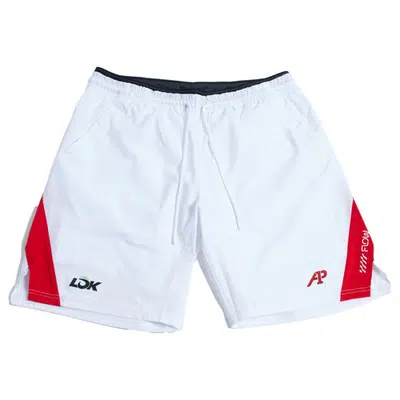 Lok Lewis Padel Short Wit/Rood