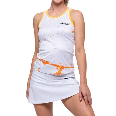 Siux Splash Dames Tanktop Wit / Oranje
