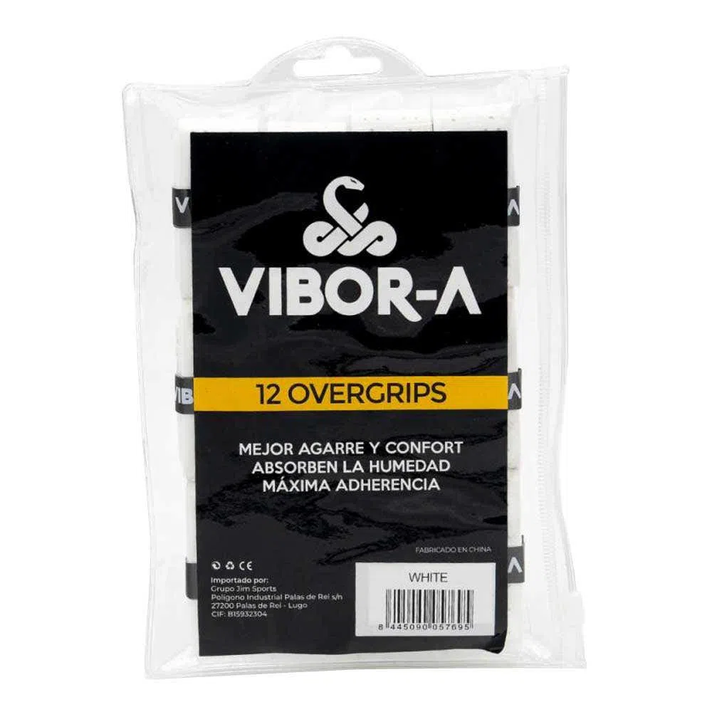 Vibor-A Perforado Overgrips Wit