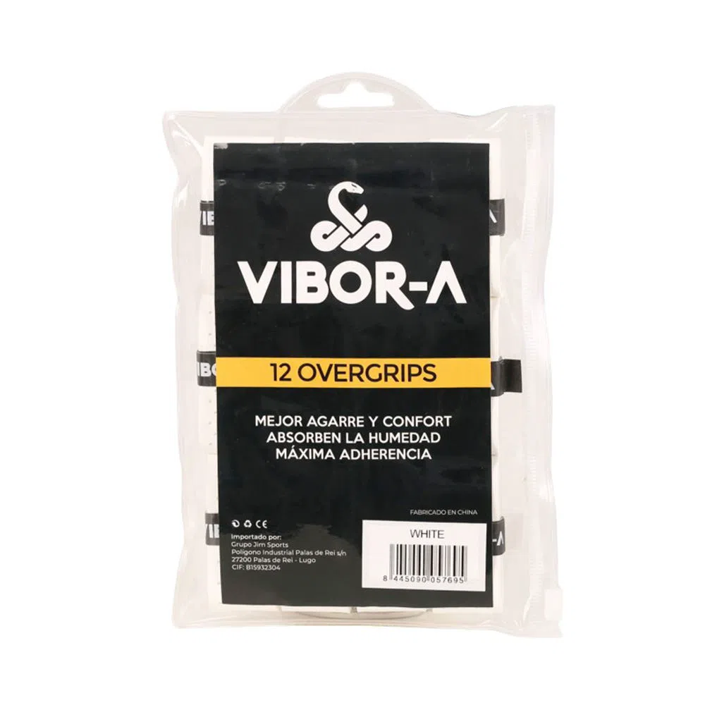 Vibor-A Perforado Overgrips Wit